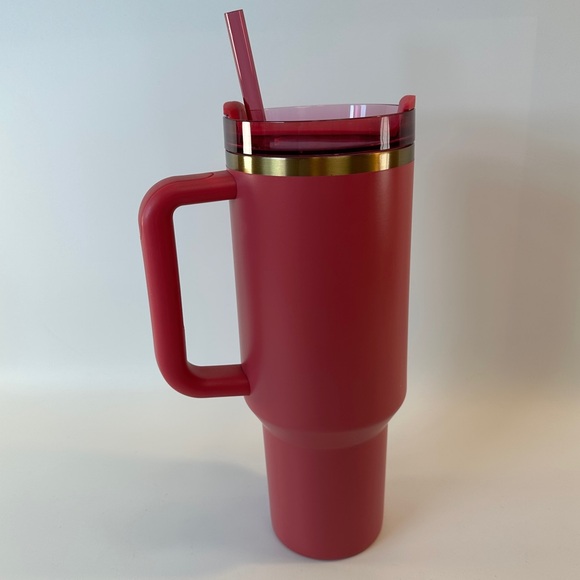 Stanley‎ X Starbucks 40oz traveler tumbler new release 11/7/24 pink fuchsia gold - Picture 8 of 11